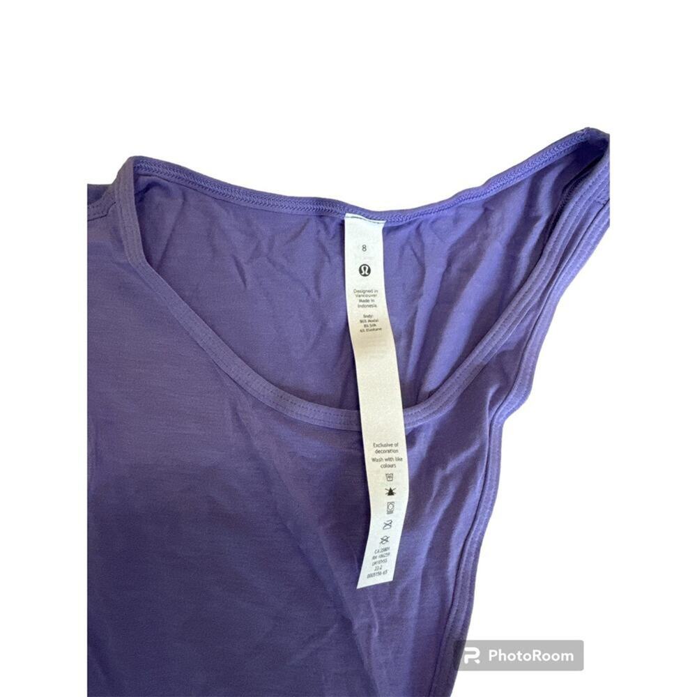 *NWT, Lululemon, Women, Shoulder Cut-Out Yoga Tank, Sz 8, Purple - Picture 3 of 4